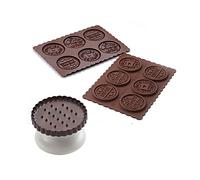 Kit moule en silicone pour biscuits ronds au chocolat Dolce Vita Silikomart