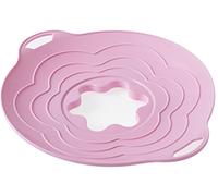 Silikomart | Couvercle en Silicone Vapo Twist avec Bouchon Amovible, Couleur Rose, Dimensions Ø220 mm, Made in Italy