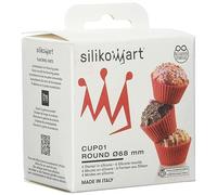 silikomart | CUP01 Set de moules en Silicone pour gâteaux 6 PIROTTINI, Composition set 6 moules en Silicone, Ø 68 mm, h 32 mm, Made In Italy