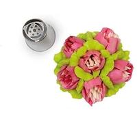 silikomart | Embout en acier inoxydable pour Sac à Poche, FLOWER TUBE 02, idéal pour les effets décoratifs, facile à laver, bec étoilé Ø25 mm, Made in Italy