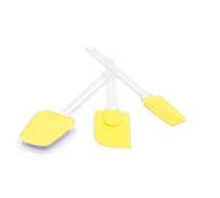 Silikomart | Ensemble de 3 Spatules Jaunes en Silicone, Multicolore, Dimensions 35 x 50 x 235 mm