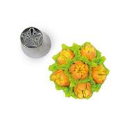 Silikomart | Flower Tube 12, embout en acier inoxydable pour Sac à Poche, trou pour décorations florales, taille Ø 23 mm