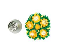 Silikomart | Flower Tube 32, embout en acier inoxydable pour Sac à Poche, trou pour décorations florales, taille Ø 25 mm