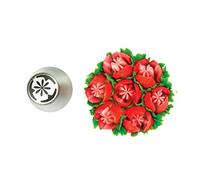 Silikomart | Flower Tube 42, embout en acier inoxydable pour Sac à Poche, trou pour décorations florales, taille Ø 25 mm