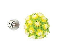 Silikomart | Flower Tube 52, embout en acier inoxydable pour Sac à Poche, trou pour décorations florales, taille Ø 25 mm