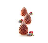 silikomart Forest & Ananas - Moule en silicone Ø 73 mm + support en plastique