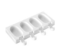 silikomart | GEL01M Moule à glace en silicone MINI CLASSIC, 73 x 38 h 18 mm | 4 glaces, Glace facile, antiadhésif, Lot de 1 moule à gâteau + 50 bâtonnets en bois, Fabriqué en Italie