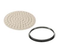 silikomart | Kit Tarte MERINGUÉ, Kit composition 1 Anneau microperforé Tplus+, 1 Moule en Silicone, Décor Tarte, Ø 230 mm - Ø 250 mm, h 18 mm - h 20 mm, Made in Italy, Métal