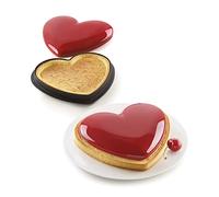 Silikomart Kit Tarte Mon Amour - Anneau microperforé TPLUS 200x190 h20mm + Moule coeur 188x158 h26mm