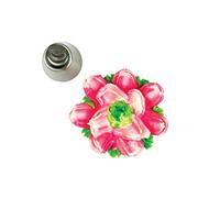 Silikomart | Mini Decor Tube 01, Embout décoratif en acier inoxydable pour Sac à Poche, Taille Ø 18 mm