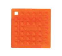 silikomart | MISS HOT Support de casserole en silicone, 175 x 175 mm, support de casserole de cuisine pour protéger les mains ou la table, couleur orange, fabriqué en Italie