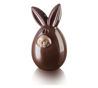 silikomart | Moule à Chocolat Thermoformé Réutilisable LUCKY BUNNY, Lot de 4 Moules pour Œuf en Chocolat, Forme Lapin, 285 x 150 h 58 mm, Made in Italy