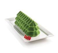 silikomart | Moule à gâteau en Silicone BÛCHE SAPIN moderne, antiadhésif, Lot de 1 moule à gâteau, Design 3D, 250 x 89 mm, h 87 mm, Volume 1 ml, Made in Italy