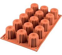 Silikomart Moule à muffins Bordelais 15er Ø4,5cm H 4,5cm silicone, terre cuite