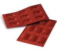 Moule en silicone 9 madeleines 6,8 cm - Silikomart - Orange - Silicone