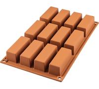 Silikomart Moule à muffins Mini CAKE 12pcs 7.9cmx2.9cmx3cm silicone, terracotta