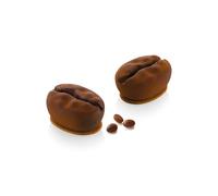 silikomart Moule en silicone café 110 accessoires professionnels pour cuisine et pâtisserie avec cutter ABS, 8 cavités de 110 ml, forme grain de café