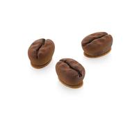 silikomart Moule en silicone café 30 accessoires professionnels pour cuisine et pâtisserie avec cutter ABS, 15 cavités de 30 ml, forme grain de café
