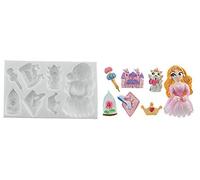 Silikomart | Moule en Silicone, Forme Princesse, Couleur Blanche, Dimensions 156 x 76 x 24 mm,