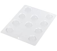 Silikomart | Moule en Silicone pour Chocolat ou Gelées, Forme de Ballon de Football, Matériau Plastique/Polyéthylène Téréphtalate, Couleur Transparente, Dimensions 10 x 205 x 325 mm,