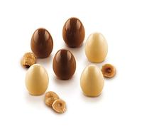 silikomart | Moule en Silicone pour chocolats CHOCO EGG, antiadhésif, 15 chocolats, paquet de 1 Moule pour sucreries, Easy Choc, Ø 23 mm, h 30 mm, Volume 120 ml, Made in Italy