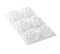 Silikomart Moule en silicone pour gâteaux - Kit Tarte Ring Fleur Ø 80 - Accessoires professionnels pour cuisine et pâtisserie - emporte-pièces pour gâteaux four