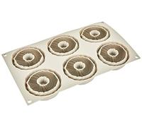 silikomart | Moule en silicone pour MINI INTRECCIO Monoportions, antiadhésif, 6 Monoportions, Lot de 1 Moule à gâteau, Design 3D, Ø 75 h 35 mm, Volume 630 ml, Made in Italy, Beige