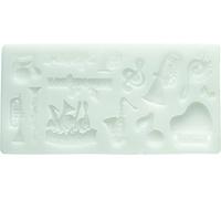 Silikomart | Moule en Silicone pour Pâte à Sucre MUSIC, Moule pour Décorations de Gâteau, Thème Prince, Dimensions 132 x 130 x 36 mm,