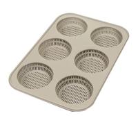 silikomart | Moule à Snack en silicone BURGER BREAD, antiadhésif, Pack de 1 moule pour 6 pains à hamburger, Ø 80 h 20 mm, Made in Italy