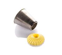 Silikomart | Religieuse Tube 02, embout en acier inoxydable pour Sac à Poche, trou de décoration religieuse, taille Ø 30 mm