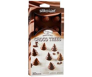 silikomart | SCG054 Moule en Silicone pour chocolats CHOCO TREES, Ø 28 mm | 15 chocolats, Easy Choc, h 30 mm, Volume 128 ml, antiadhésif, paquet de 1 Moule pour sucreries, Made in Italy