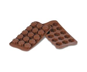 silikomart | SCG08 Moule en Silicone pour chocolats FLEURY, antiadhésif, Lot de 1 Moule pour sucreries, Easy Choc, 30 x 30 mm, h 15 mm, Made in Italy