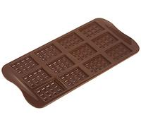 silikomart | SCG11 Moule en Silicone pour Chocolats TABLETTE, antiadhésif, 12 Mini Tablettes de Chocolat, Pack de 1 Moule pour Sucreries, Easy Choc, 38 x 28 mm, h 4 mm, Made in Italy