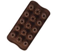 silikomart | SCG19 Moule en Silicone pour chocolats FANTASIA, antiadhésif, 15 chocolats, thème Fantasia, Lot de 1 Moule pour sucreries, Easy Choc, Ø 28 h 15 mm, Made in Italy
