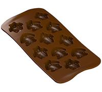 silikomart | SCG30 Moule en Silicone pour Chocolats Amis de Pâques, antiadhésif, 12 Chocolats, Pack de 1 Moule pour Sucreries, Easy Choc, 34 x 34 mm, h 18 mm, Fabriqué en Italie