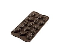 silikomart | SCG32 Moule en Silicone pour chocolats CHOCO FRUITS, antiadhésif, 15 chocolats, paquet de 1 Moule pour sucreries, Easy Choc, 34 x 34 mm, h 18 mm, Made in Italy