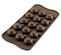 Silikomart - Moule silicone CHOCO PIGS SCG35 - antiadhésif, 15 chocolats, 31x29x15 mm, Made in Italy