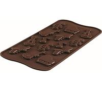 silikomart | SCG43 Moule en Silicone pour Chocolats CHOCO MELODY, antiadhésif, Pack de 1 Moule pour Bonbons, Easy Choc, Ø 36 mm, h 24 mm, Volume 70 ml, Made in Italy