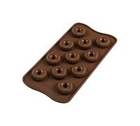 Silikomart - Moule en silicone SCG49 Choco Crown 11 chocolats Ø30 mm antiadhésif Fabriqué en Italie