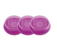 silikomart | Set de couvercles en Silicone CAPFLEX S, Ø 40 mm, couleur rose | Lot de 3 couvercles transparents, astucieux dans la cuisine, Made in Italy