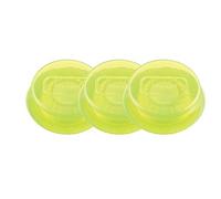 silikomart | Set de couvercles en Silicone CAPFLEX S, Lot de 3 couvercles transparents, couleur verte, astucieux dans la cuisine, Ø 40 mm, Made in Italy
