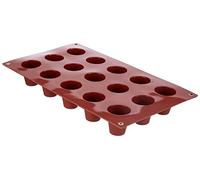 silikomart | SF0019 Moule en Silicone pour BABÀ Monoportions, antiadhésif, 15 cavités, Lot de 1 Moule à gâteau, Ø 35 h 38 mm, Made in Italy