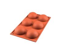 Silikomart | SF002 Moule en silicone pour Monoportions SEMISFERA | 6 cavités, ø 70 h 35 mm, anti-adhérent, Lot de 1 Moule à gâteau, Made in Italy