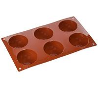 Moule silicone 6 demi sphères Ø 7cm