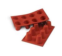 Silikomart | SF0021 Moule en Silicone pour BABÀ Monoportions, anti-adhérent, 8 cavités, Lot de 1 Moule à gâteau, Ø 55 h 60 mm, Made in Italy