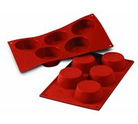 silikomart | SF0024 Moule en Silicone pour MUFFIN Monoportions, Antiadhésif, 5 cavités, Lot de 1 Moule à gâteau, Ø 81 h 32 mm, Made in Italy
