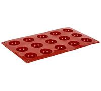silikomart | SF005 Moule en silicone pour monoportions SEMISFERA, antiadhésif, 15 cavités, Lot de 1 Moule à gâteau, ø 40 h 20 mm, Made in Italy