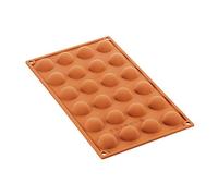 silikomart | SF006 Moule en silicone pour Monoportions SEMISFERA | 24 cavités, ø 30 h 15 mm, anti-adhérent, Lot de 1 Moule à gâteau, Made in Italy