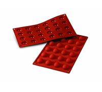 Silikomart Moule en silicone SF006 SEMISFERA pour monoportions, 24 cavités, anti-adhérent ø30×15 mm