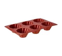 silikomart | SF034 Moule en Silicone pour BRIOCHETTE Monoportions | Monoportions, antiadhésif, 6 Monoportions, Lot de 1 Moule à gâteau, Ø 79 h 37 mm, Made in Italy